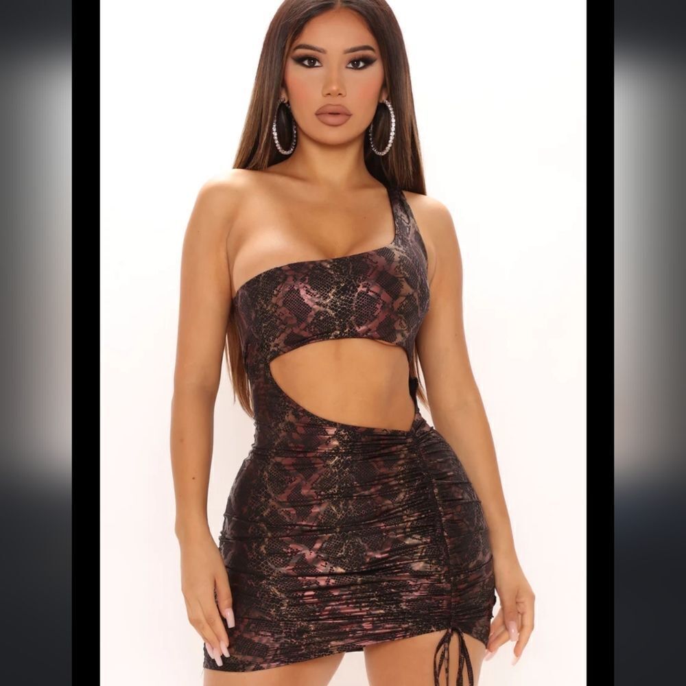 Fashion nova snake it to ya mini dress